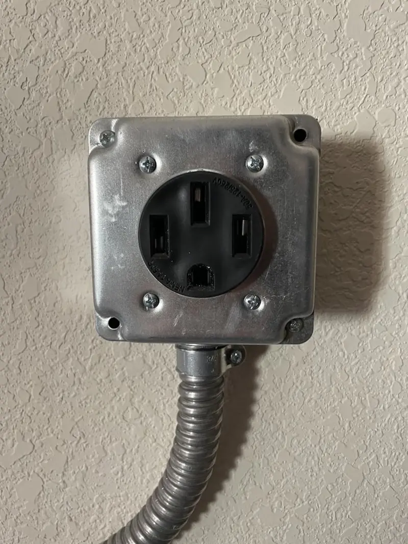 NEMA 14-50 outlet installed for Electrical Panel Upgrade in Highland Lakes